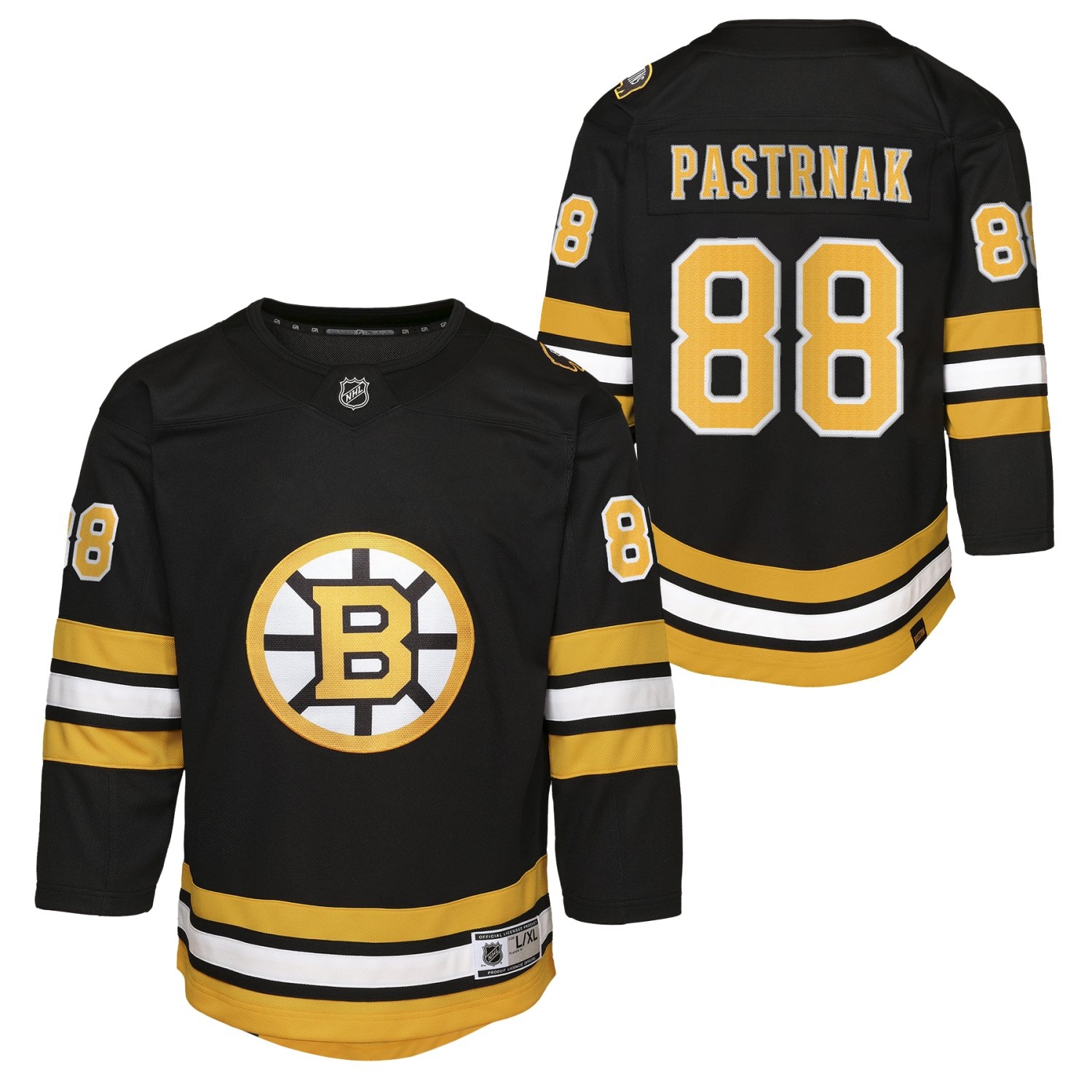 David Pastrnak #88 Boston Bruins Premier NHL Trikot Schwarz (YOUTH)
