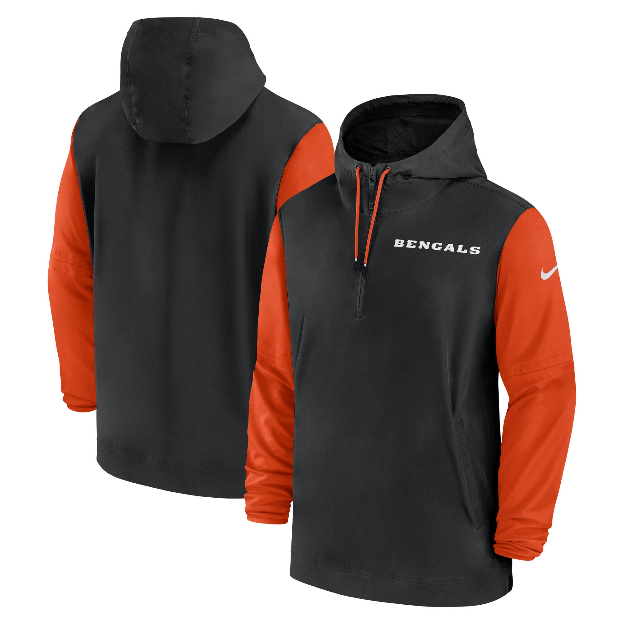 Cincinnati Bengals 2024 NFL Sideline Pre-Game Nike Lightweight Player Jacke Schwarz