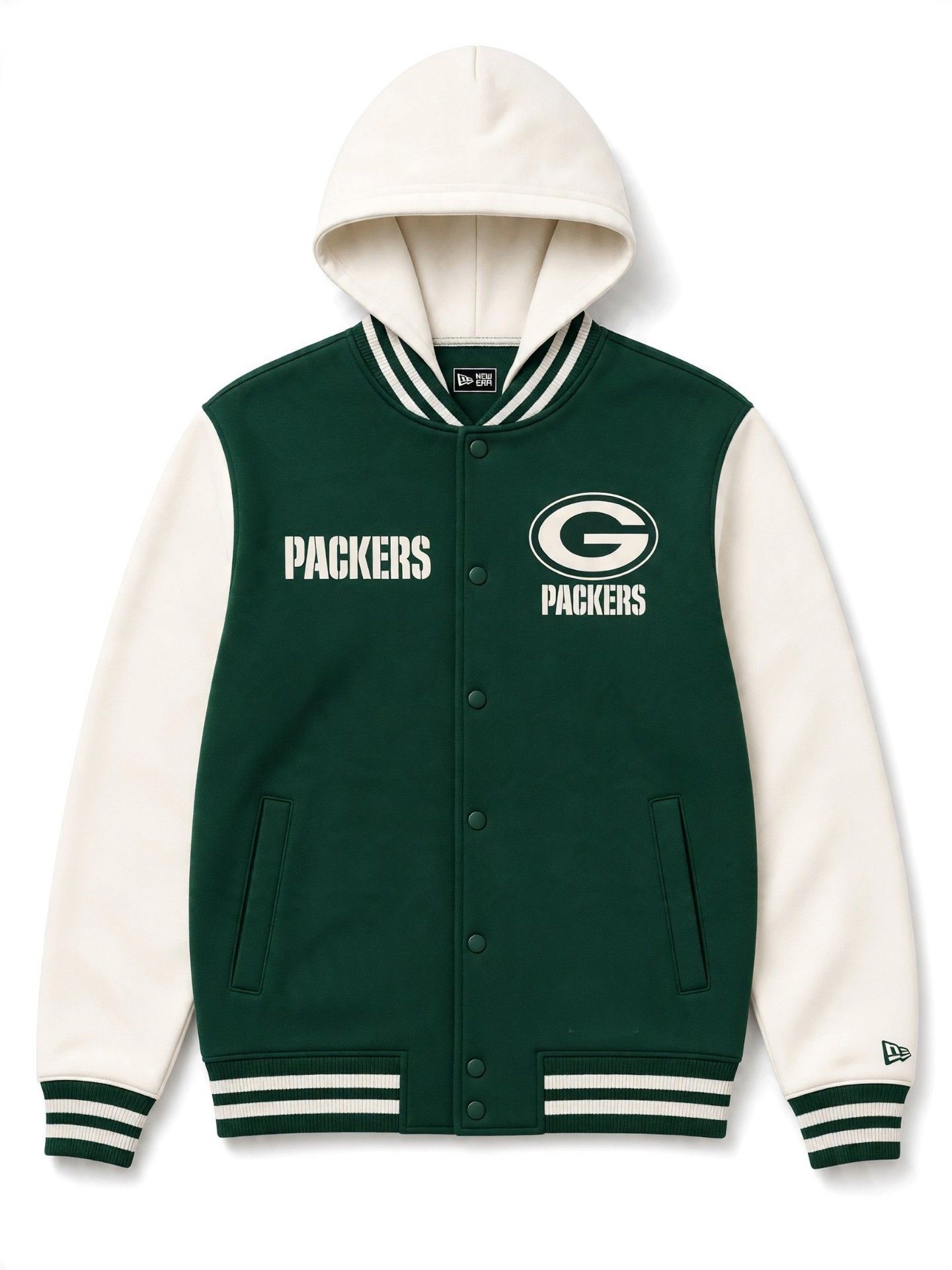 Green Bay Packers Letterman Hooded NFL Jacke Grün