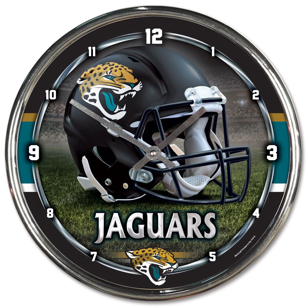 Jacksonville Jaguars Chrome NFL Wanduhr