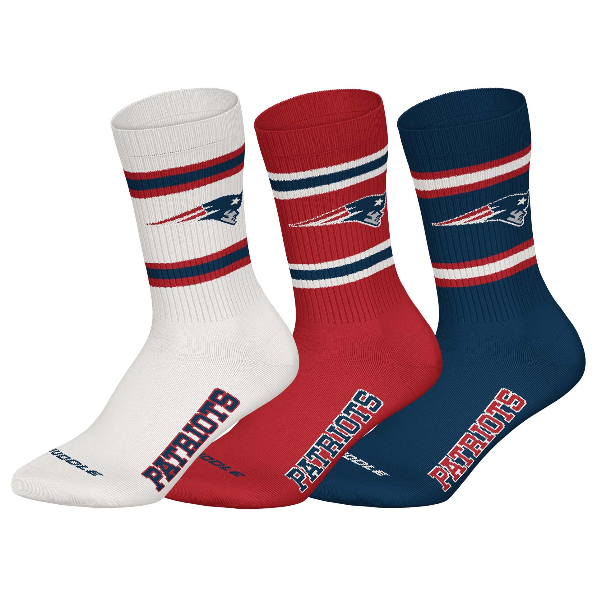 New England Patriots Huddle NFL Crew Socken (3er-Pack)