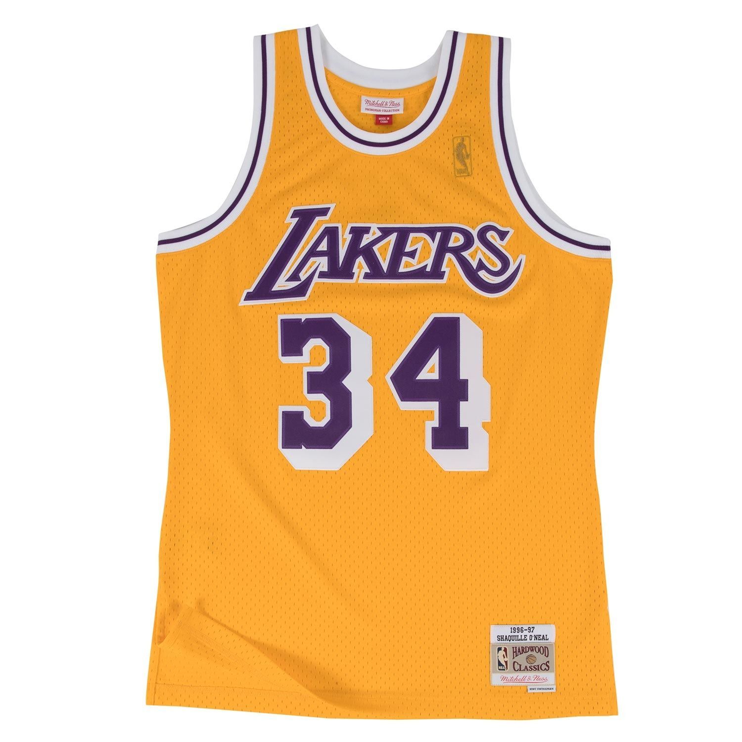 Shaq O'Neal #34 Los Angeles Lakers 1996-97 Swingman NBA Trikot Gelb