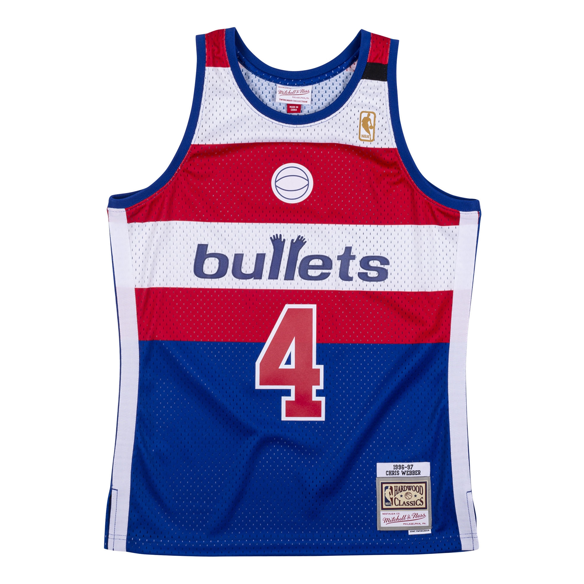 Chris Webber #4 Washington Bullets 1996-97 Mitchell & Ness Swingman NBA Trikot