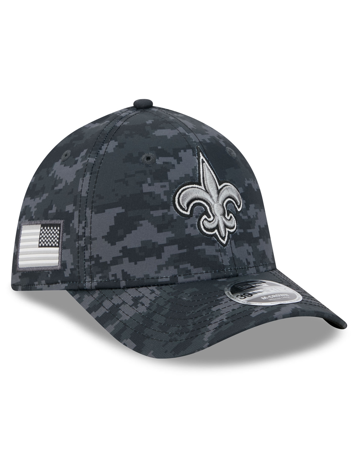 New Orleans Saints 2026 NFL Salute to Service 39THIRTY M-Crown Flex Cap Black