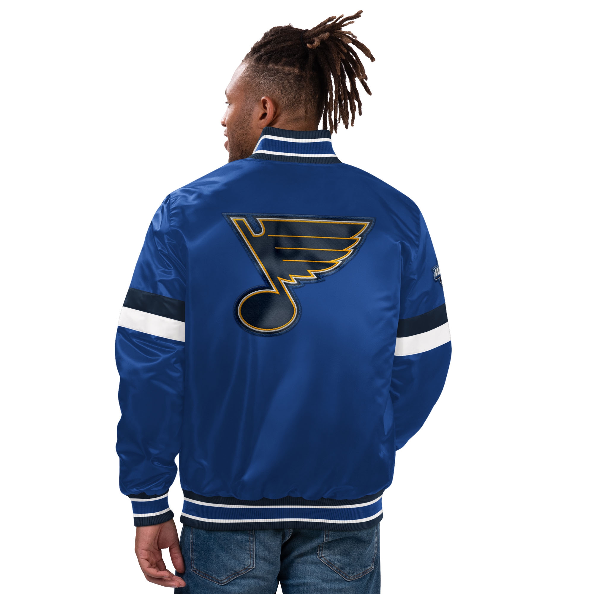 St. Louis Blues Home Game NHL Varsity Satin Jacke