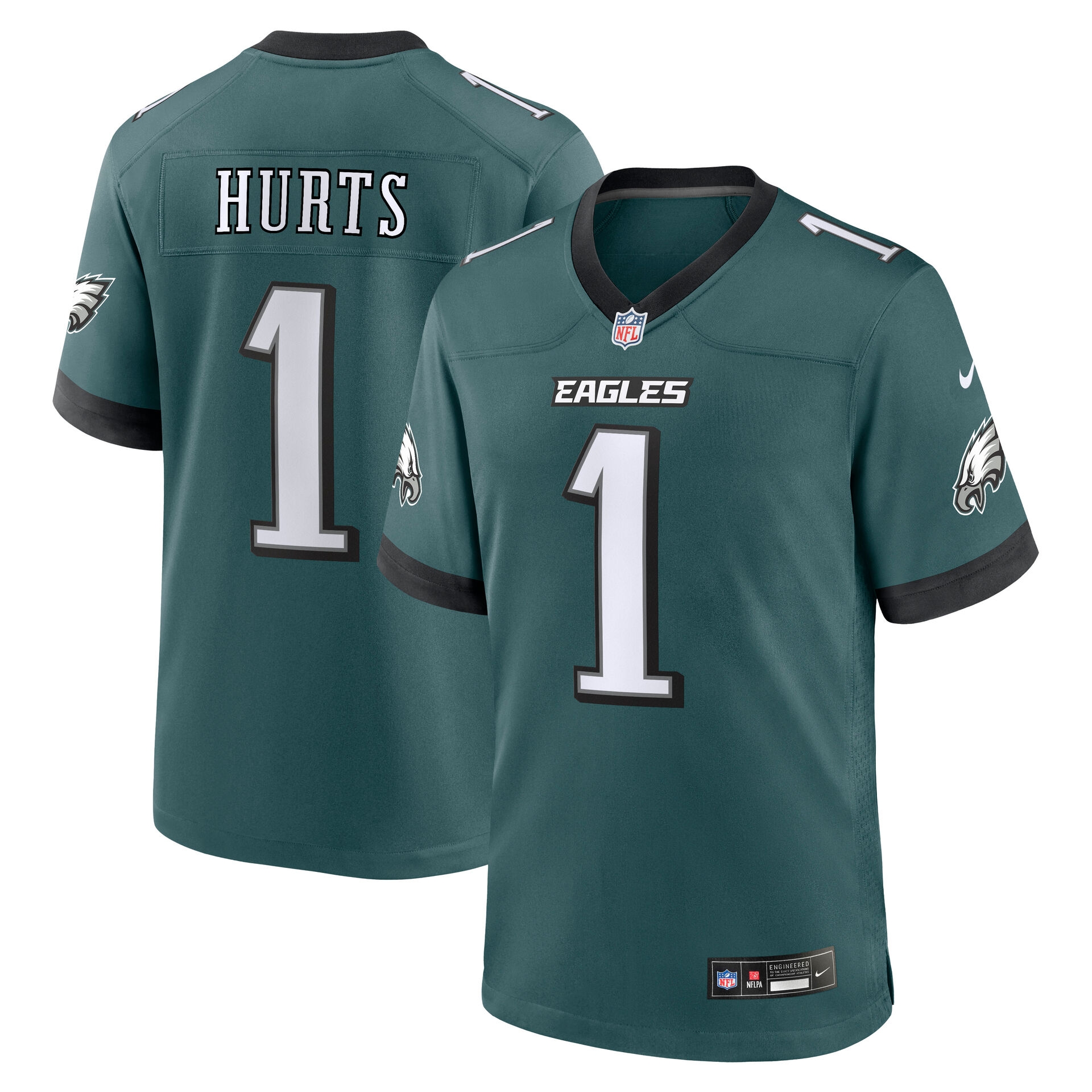 Jalen Hurts #1 Philadelphia Eagles 2026 Game NFL Trikot Grün