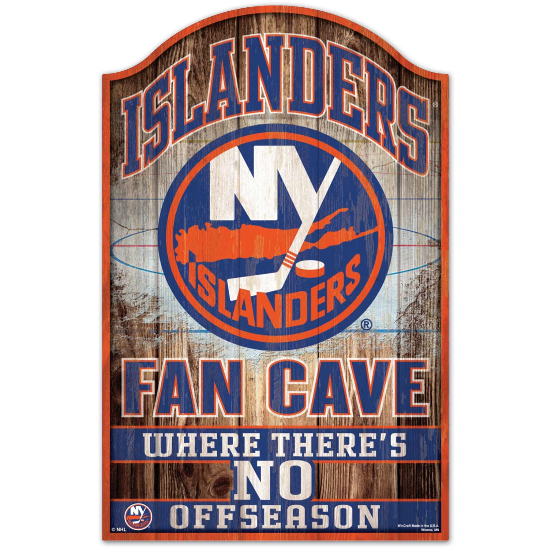New York Islanders WinCraft NHL Fan Cave Holzschild