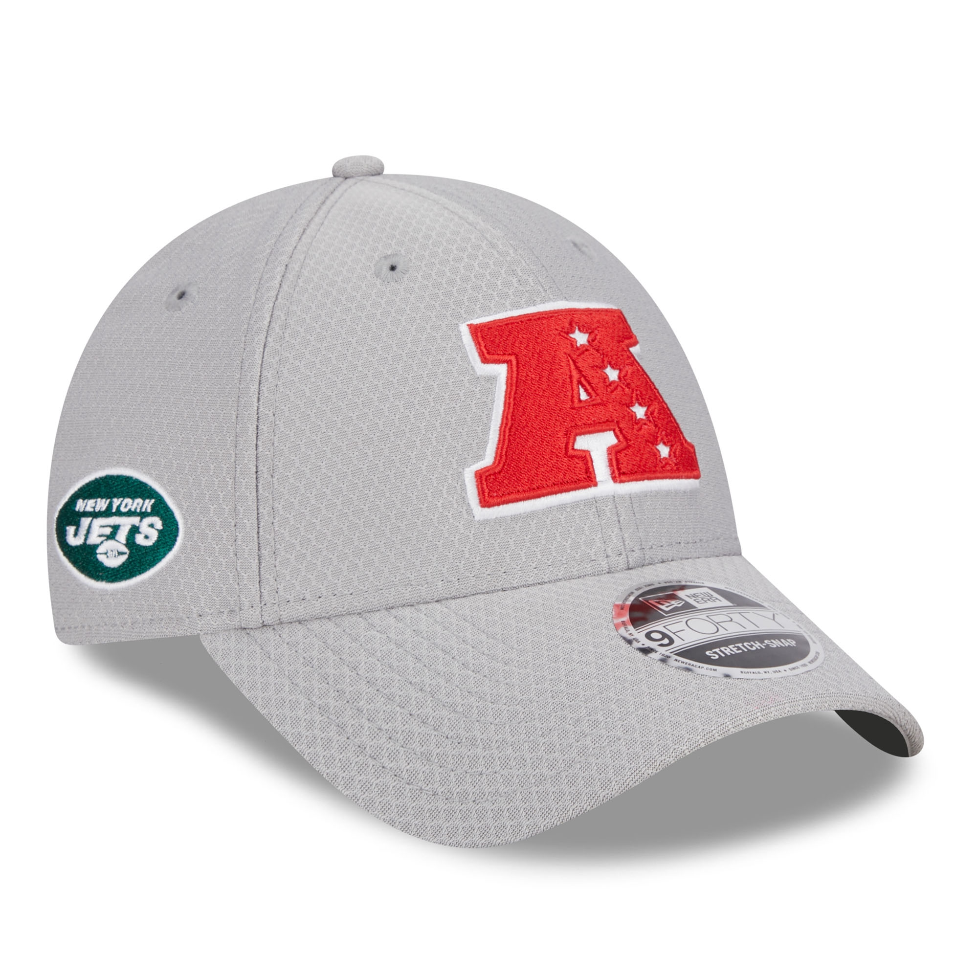 New York Jets AFC 2024 Pro Bowl New Era Stretch-Snap 9FORTY NFL Cap Grau