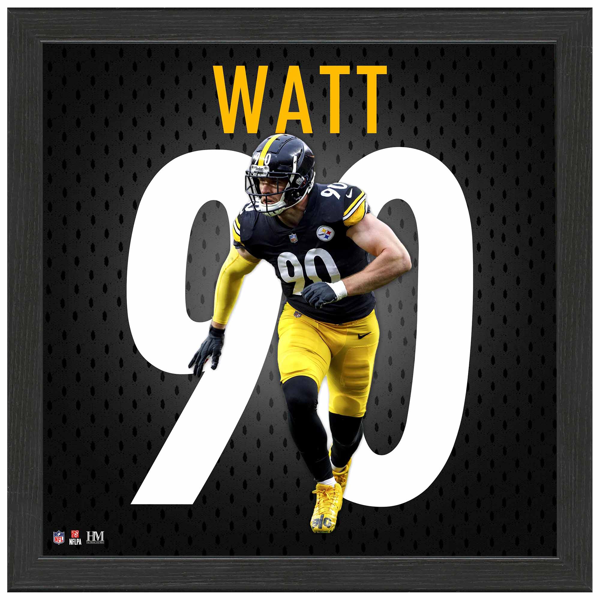 T. J. Watt #90 Pittsburgh Steelers Jersey Gerahmtes NFL Bild