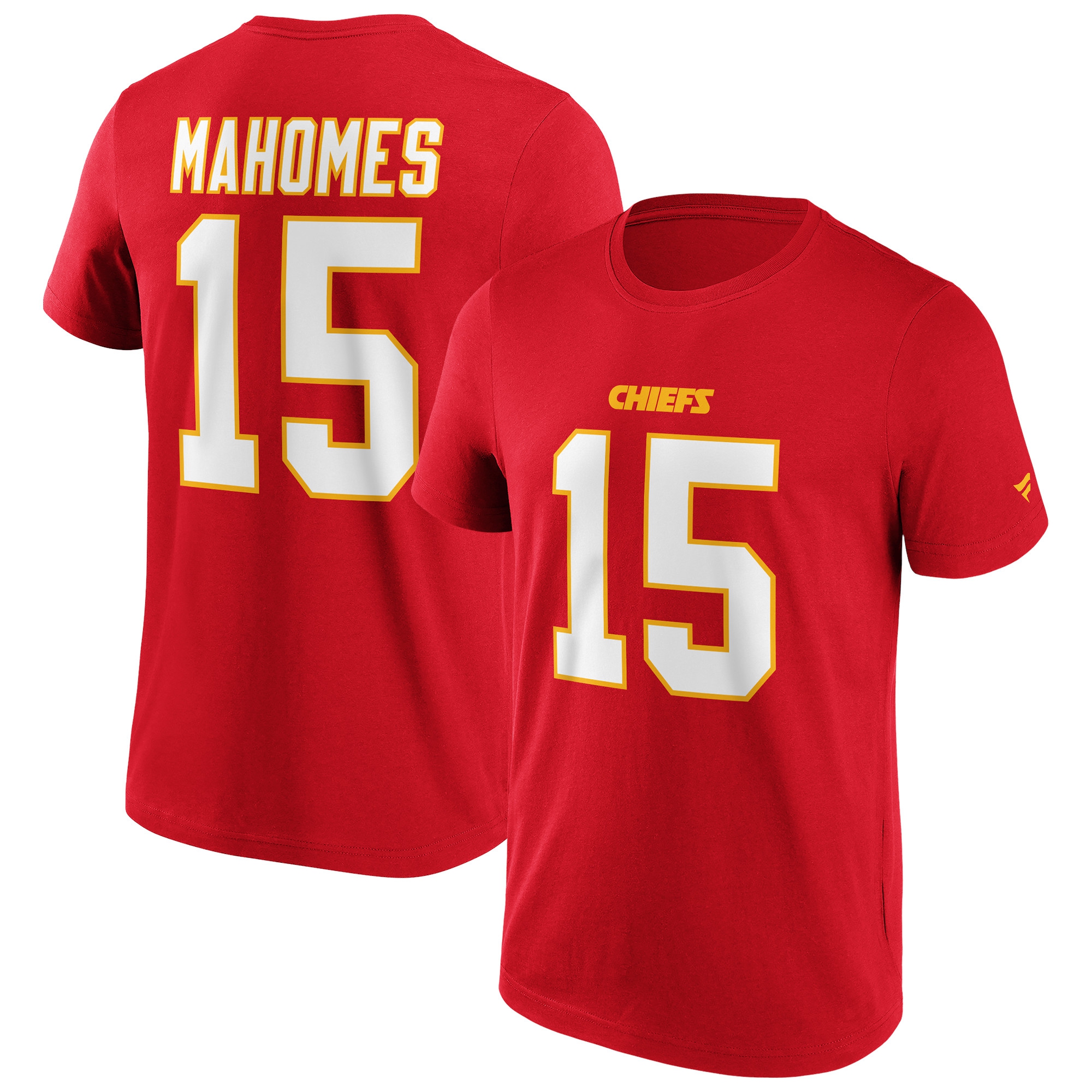 Patrick Mahomes #15 Kansas City Chiefs Iconic Player NFL T-Shirt Rot