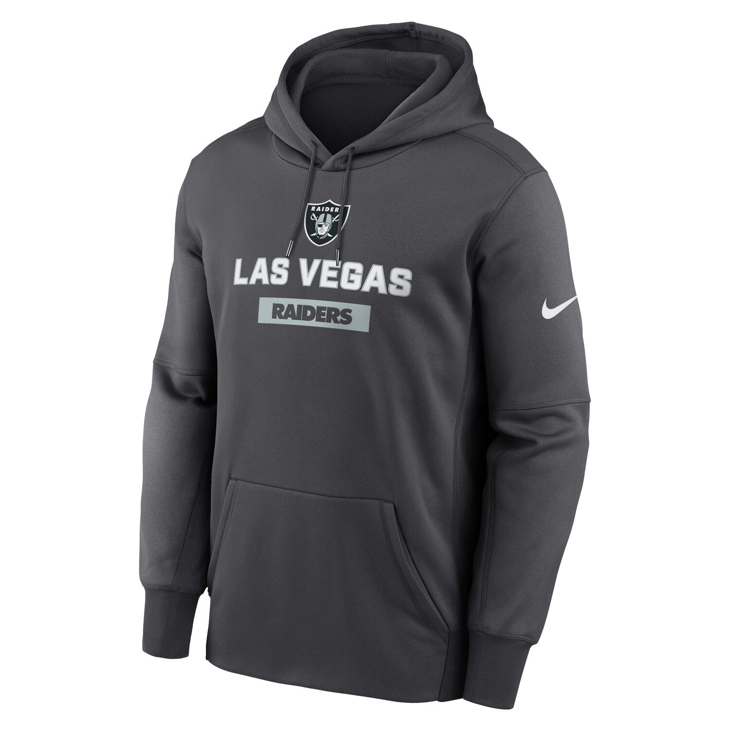 Las Vegas Raiders Toss Sweep Therma-FIT NFL Hoodie Anthracite