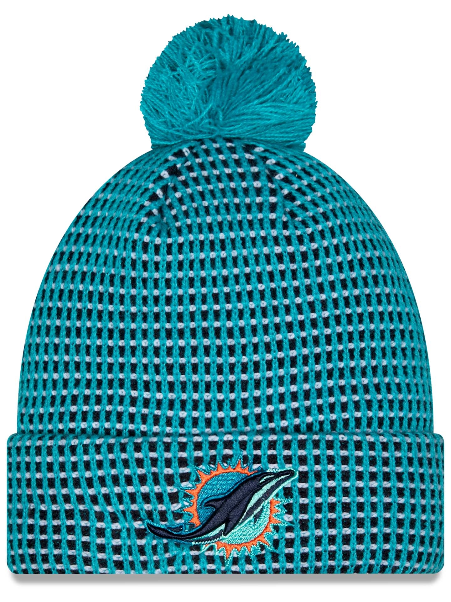 Miami Dolphins 2026 NFL Rivalries Sideline Cold Weather Knit Hat Aqua