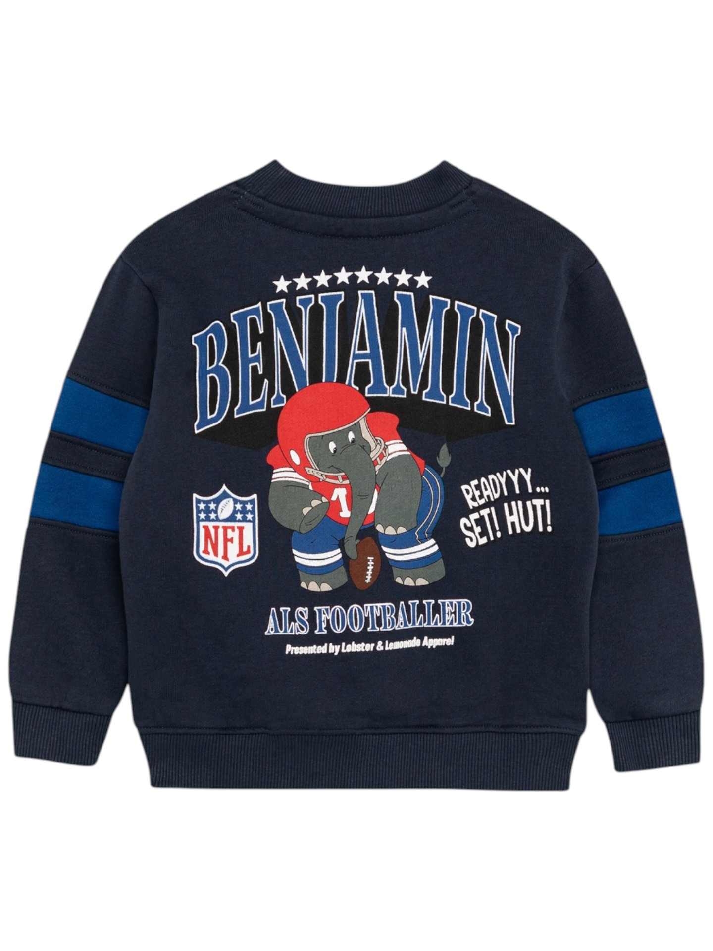 Benjamin als Footballer L&L '96 Crew Box NFL Sweater Navy (KIDS)