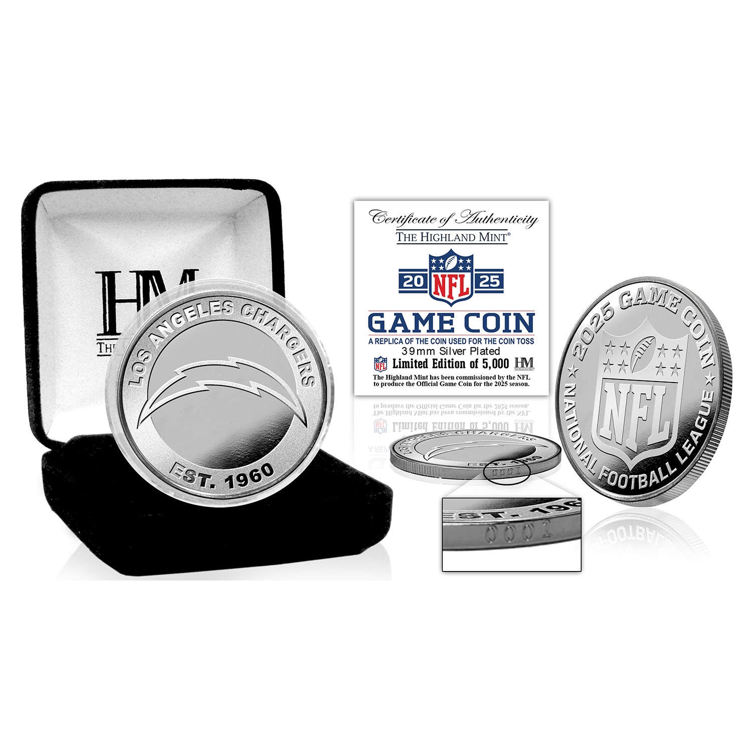 Los Angeles Chargers 2025 NFL Game Flip Coin