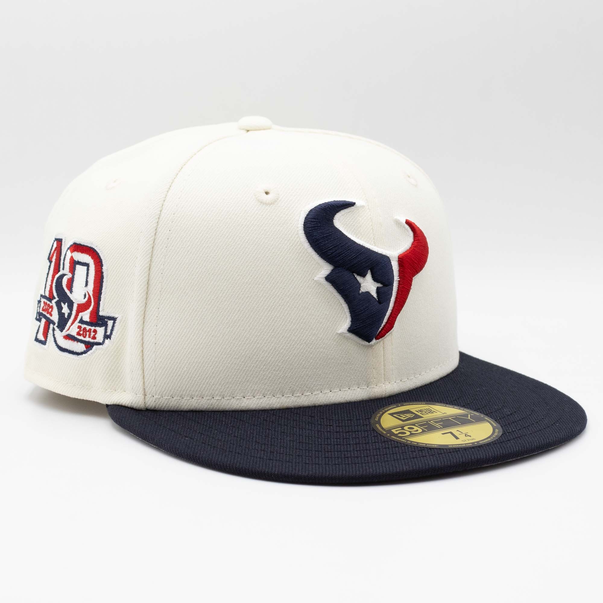Houston Texans 10th Anniversary New Era 59FIFTY Fitted NFL Cap Cream
