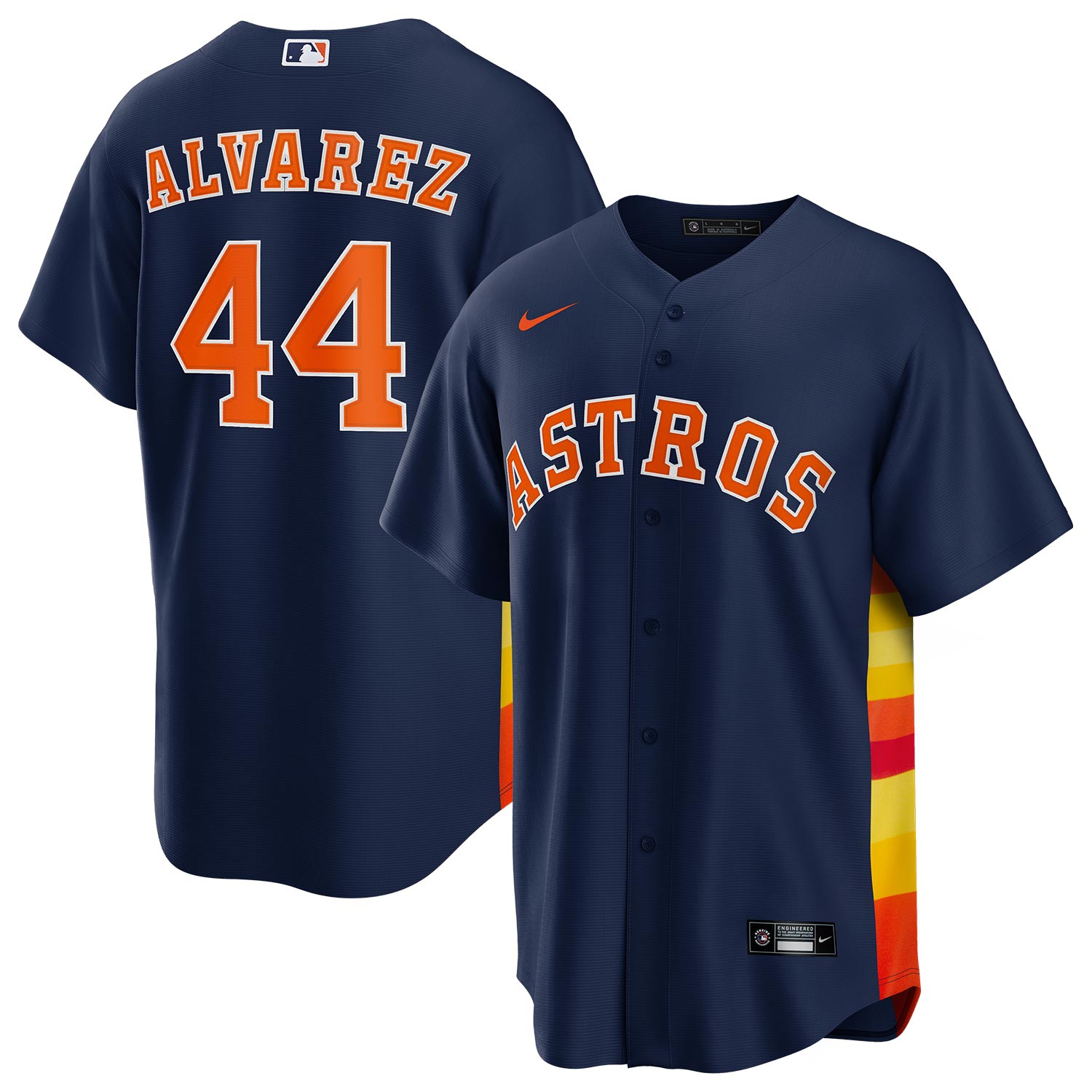 Yordan Alvarez #44 Houston Astros Nike MLB Trikot Navy