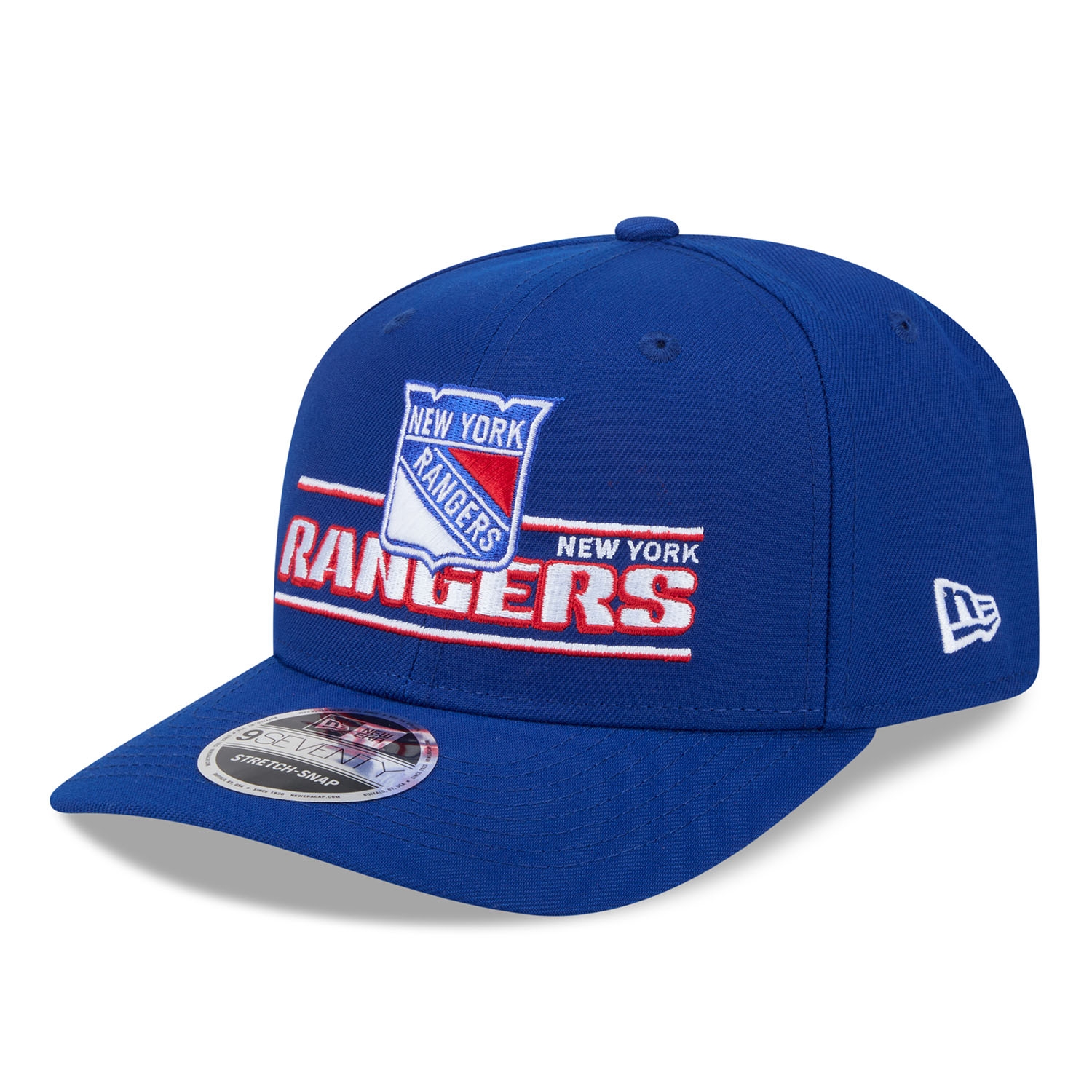 New York Rangers NHL Stated 9SEVENTY Stretch-Snap Cap Blau