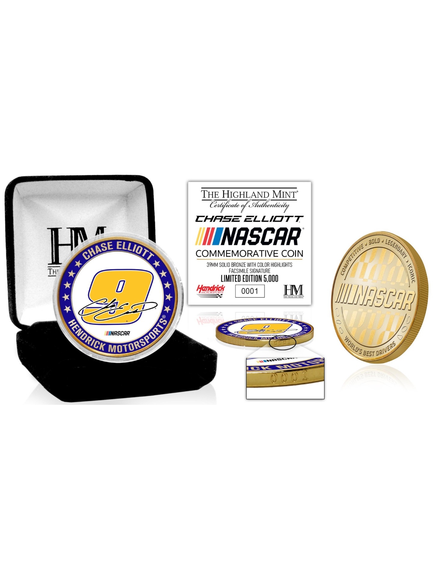 Chase Elliot Hendrick Motorsport Bronze-Gedenkmünze