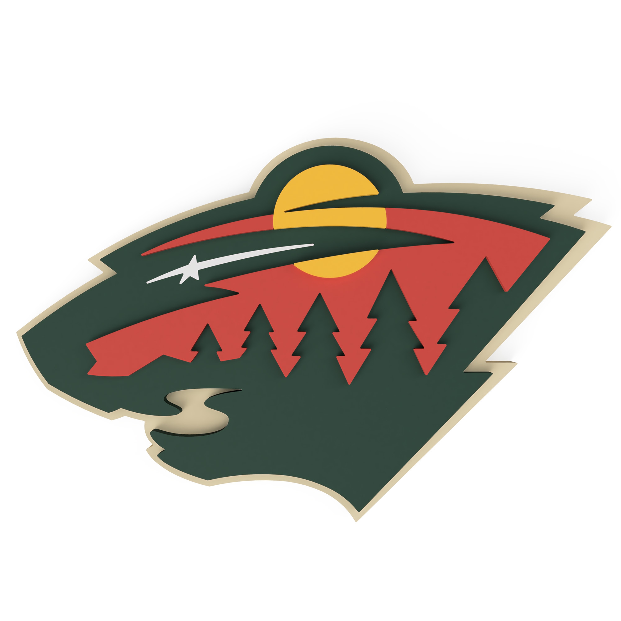 Minnesota Wild NHL 3D Foam Logo Wall Sign