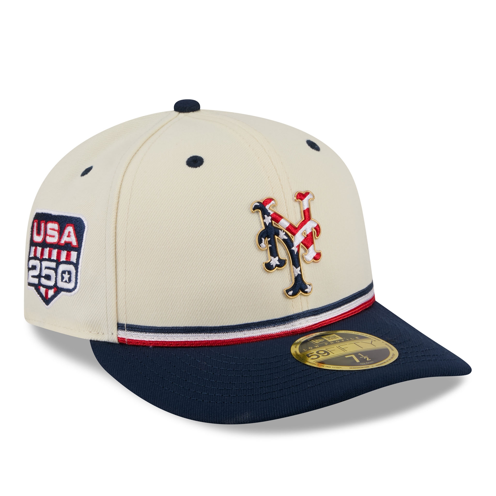 New York Mets 2026 4th of July USA 250 Low Profile 59FIFTY Fitted MLB Cap
