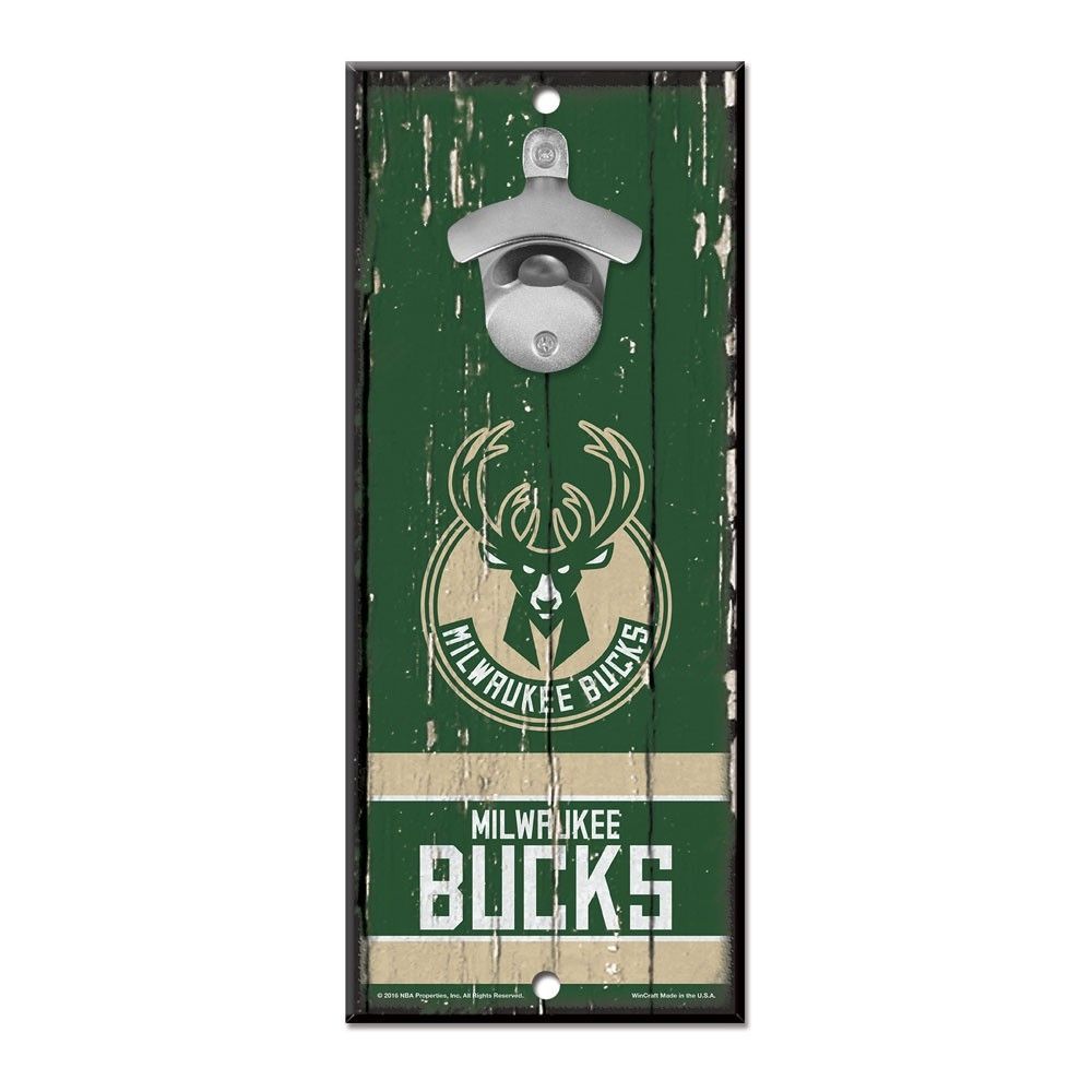Milwaukee Bucks NBA Schild mit Flaschenöffner