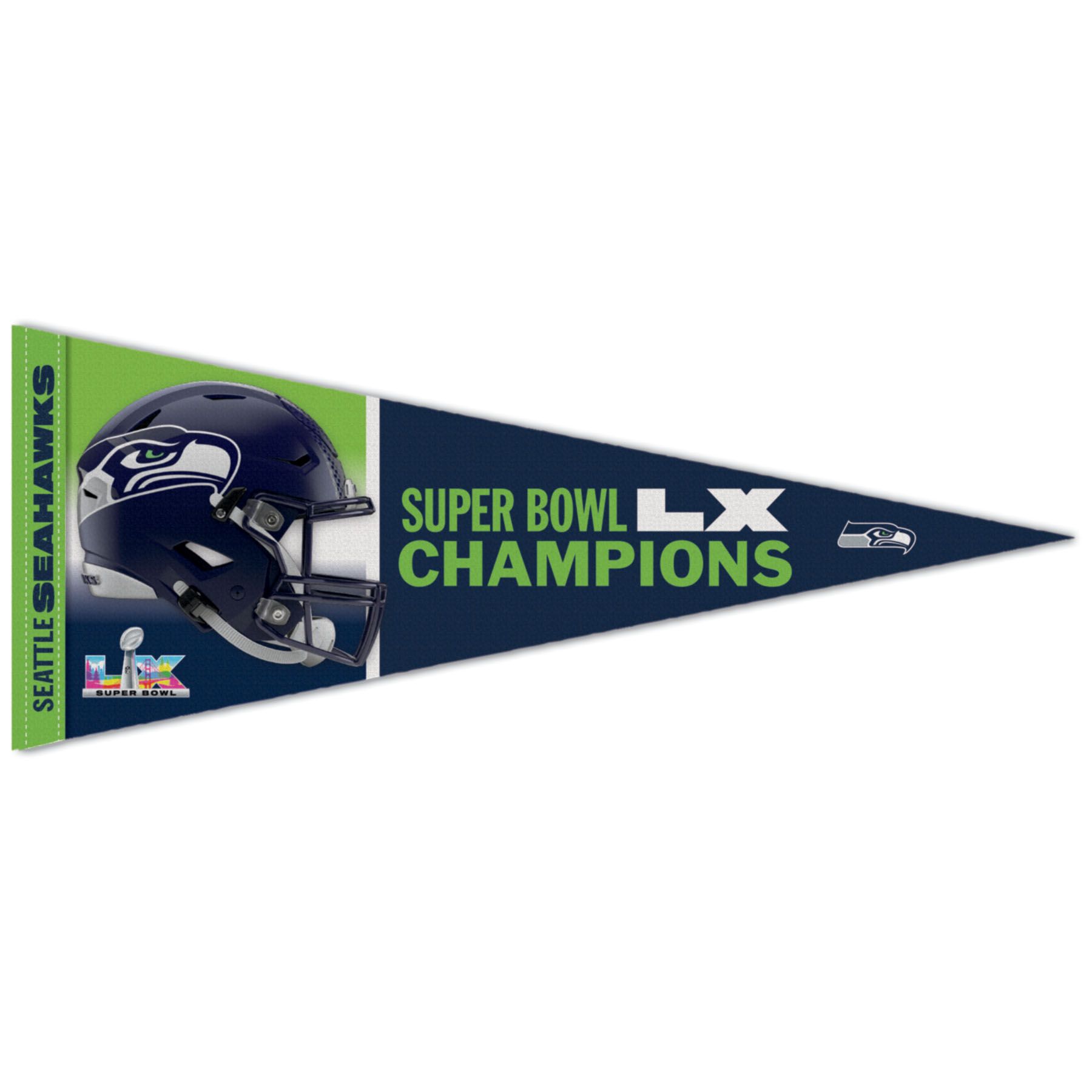 Seattle Seahawks Super Bowl LX Champions Premium NFL Wimpel