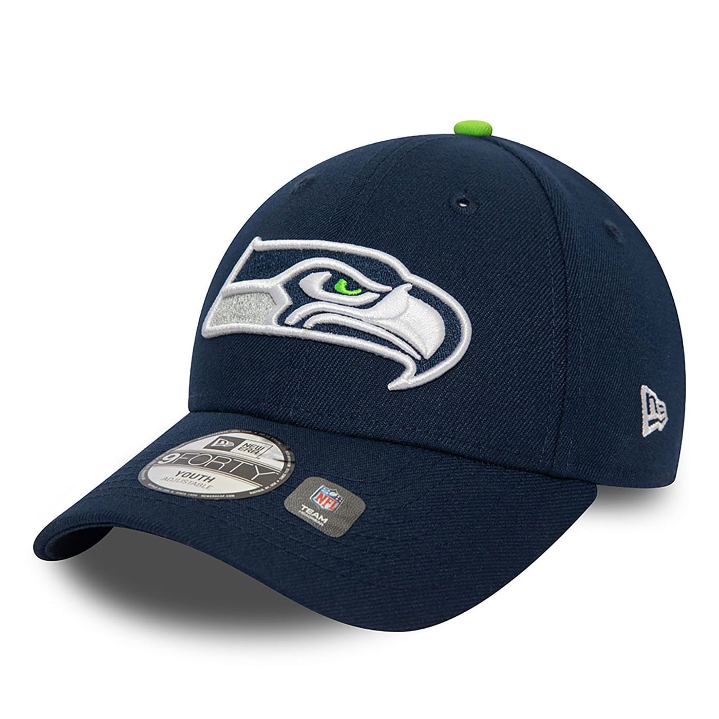 Seattle Seahawks NFL Team Logo 9FORTY Adjustable Cap Navy (YOUTH)