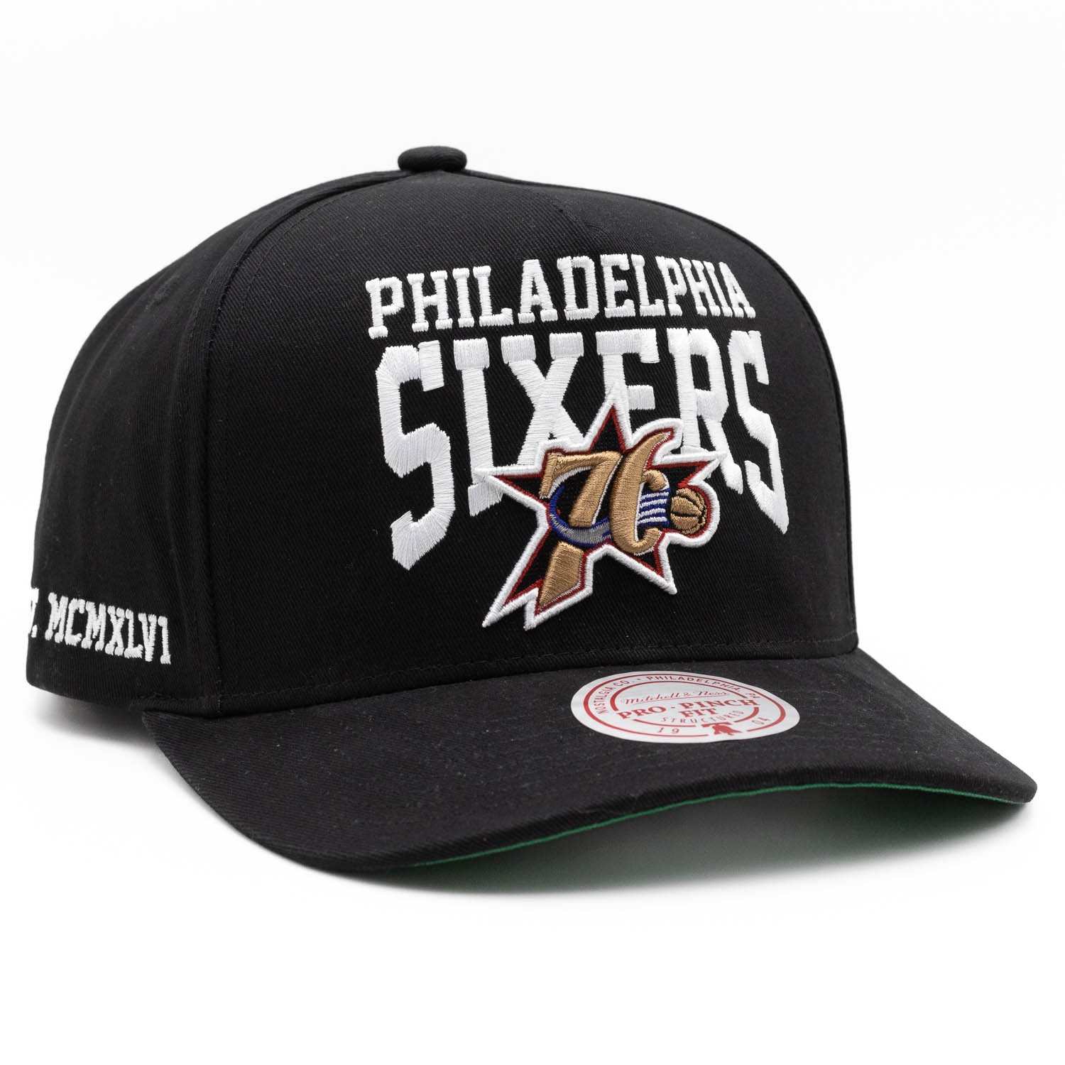 Philadelphia 76ers Big Time Mitchell & Ness Pro Pinch Snapback NBA Cap