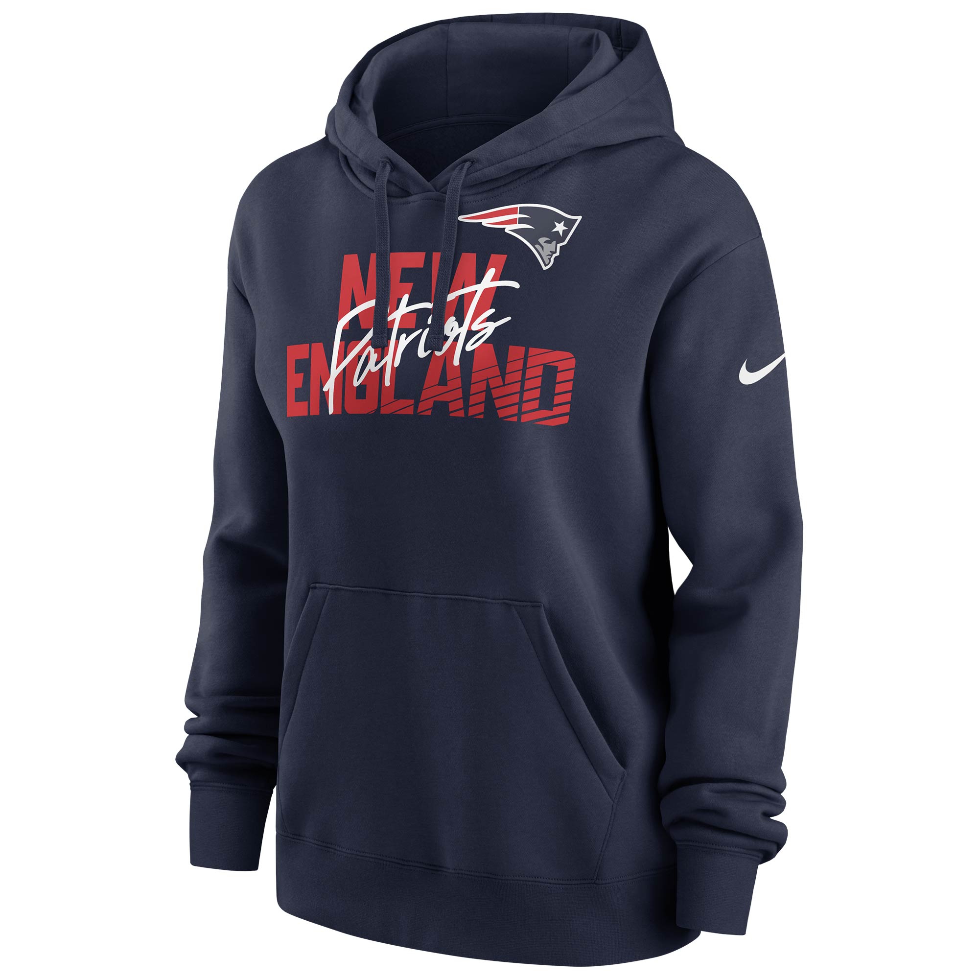 New England Patriots Wordmark Nike Club NFL Hoodie Navy (DAMEN)
