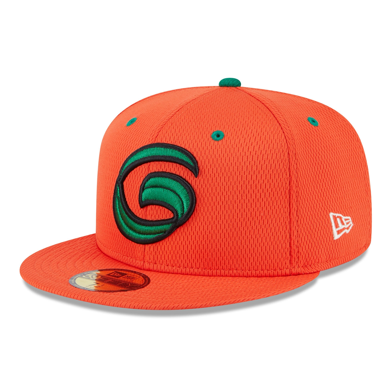 Greensboro Grasshoppers MiLB Batting Practice Authentic 59FIFTY Fitted Cap Orange