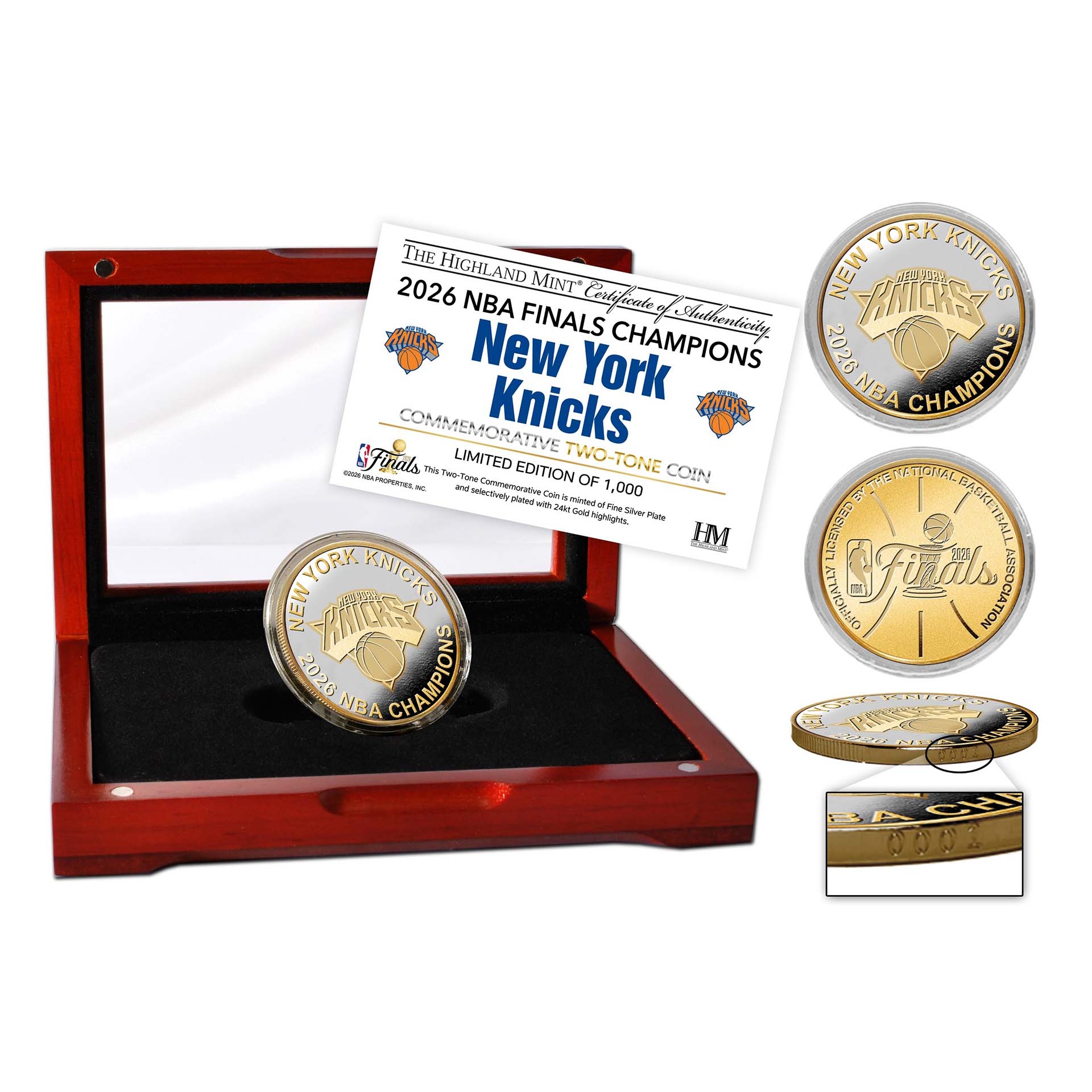 New York Knicks 2026 NBA Champions Gold & Silver 2-Tone Coin