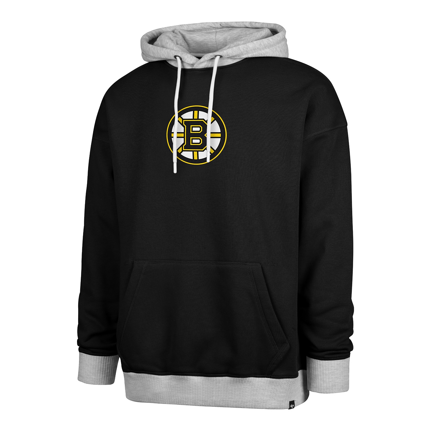 Boston Bruins Patch '47 Drop Shoulder NHL Hoodie Schwarz