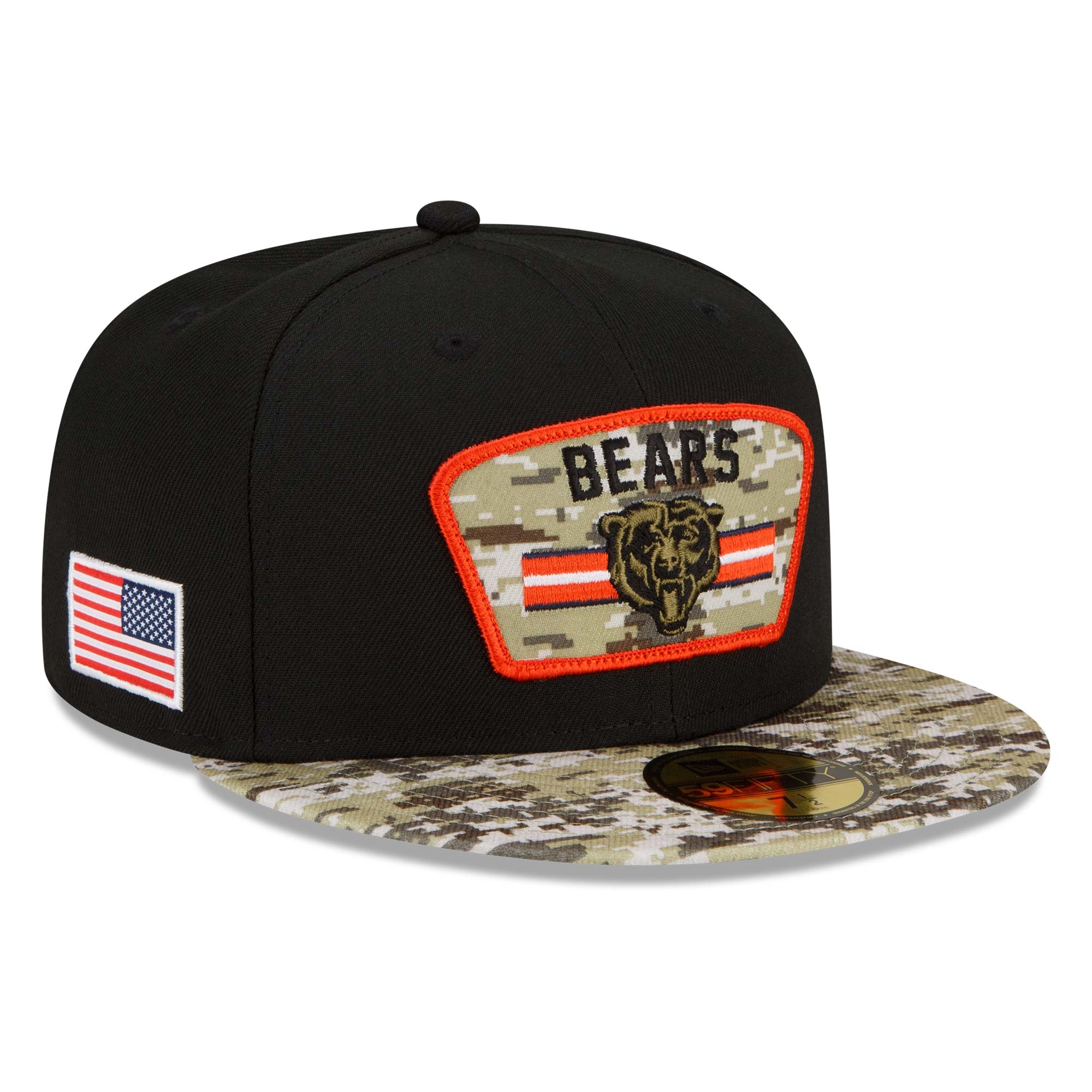 Chicago Bears 2021 NFL On-Field Salute to Service New Era 59FIFTY Fitted Cap