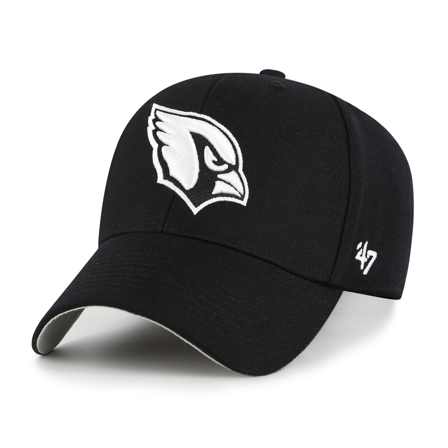 Arizona Cardinals Black & White '47 MVP Adjustable NFL Cap Black