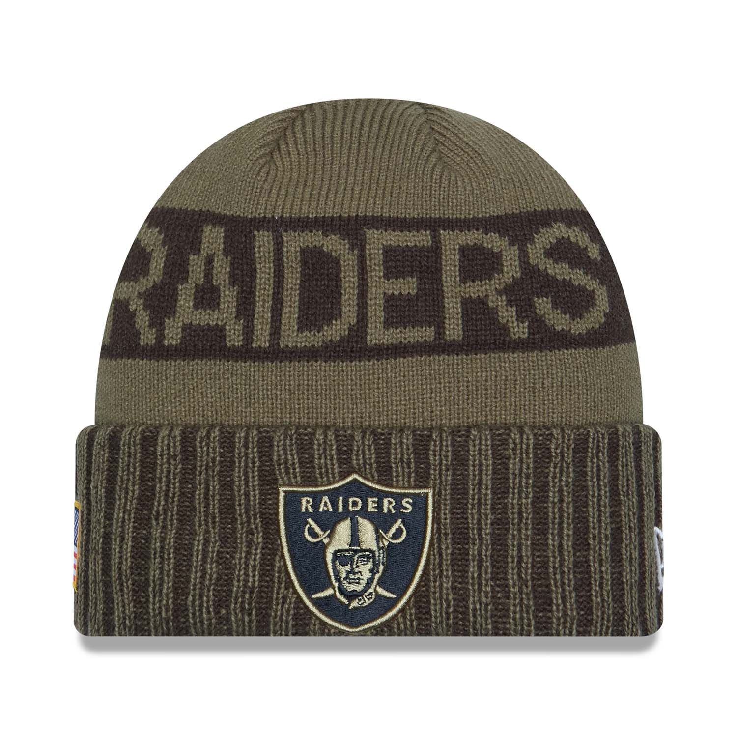 New Era Las Vegas Raiders 2025 NFL Crucial Catch Beanie Knit Hat Black