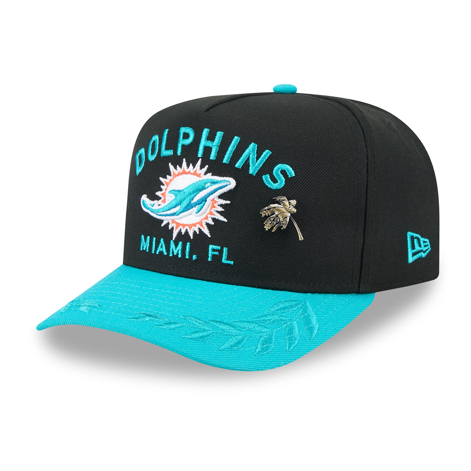 Miami Dolphins 2025 NFL Draft New Era 59FIFTY A-Frame Fitted Cap Schwarz