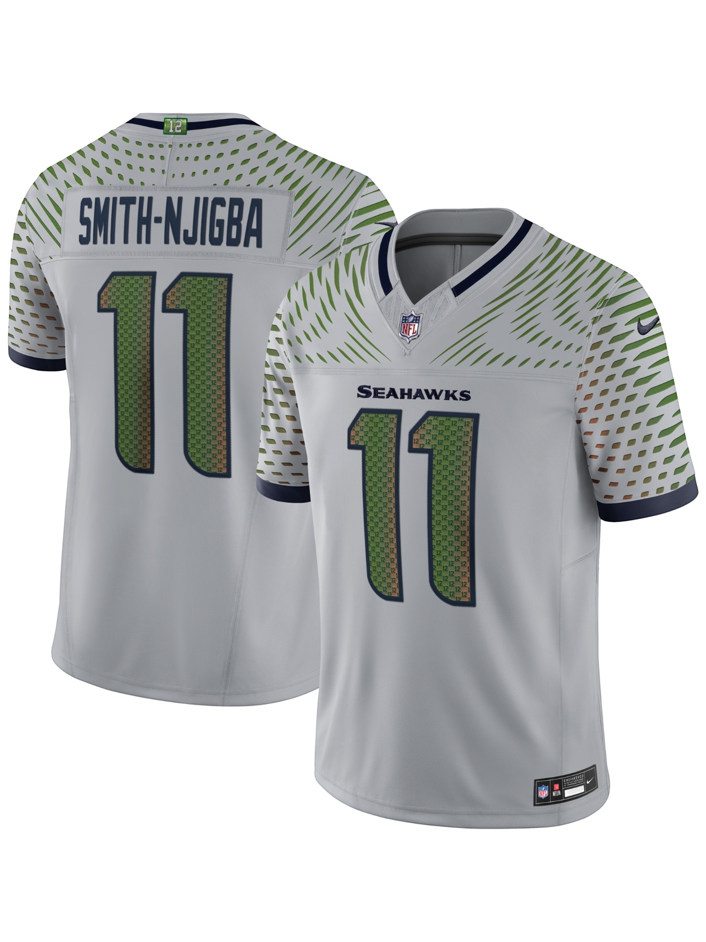 Jaxon Smith-Njigba #11 Seattle Seahawks Rivalries Stitched Limited NFL Trikot Grau