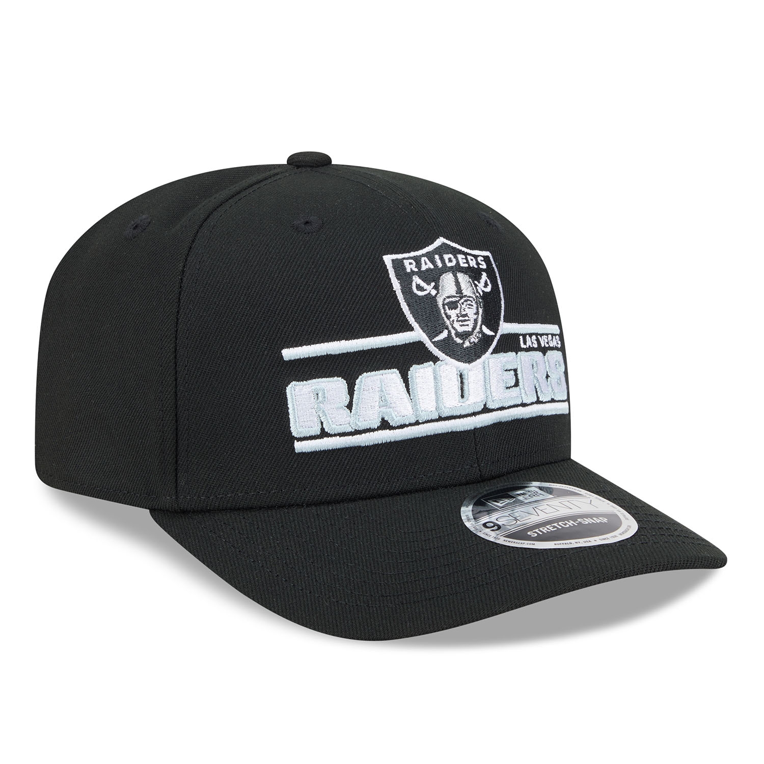 New Era Las Vegas Raiders NFL Stated 9SEVENTY Stretch-Snap Cap Black