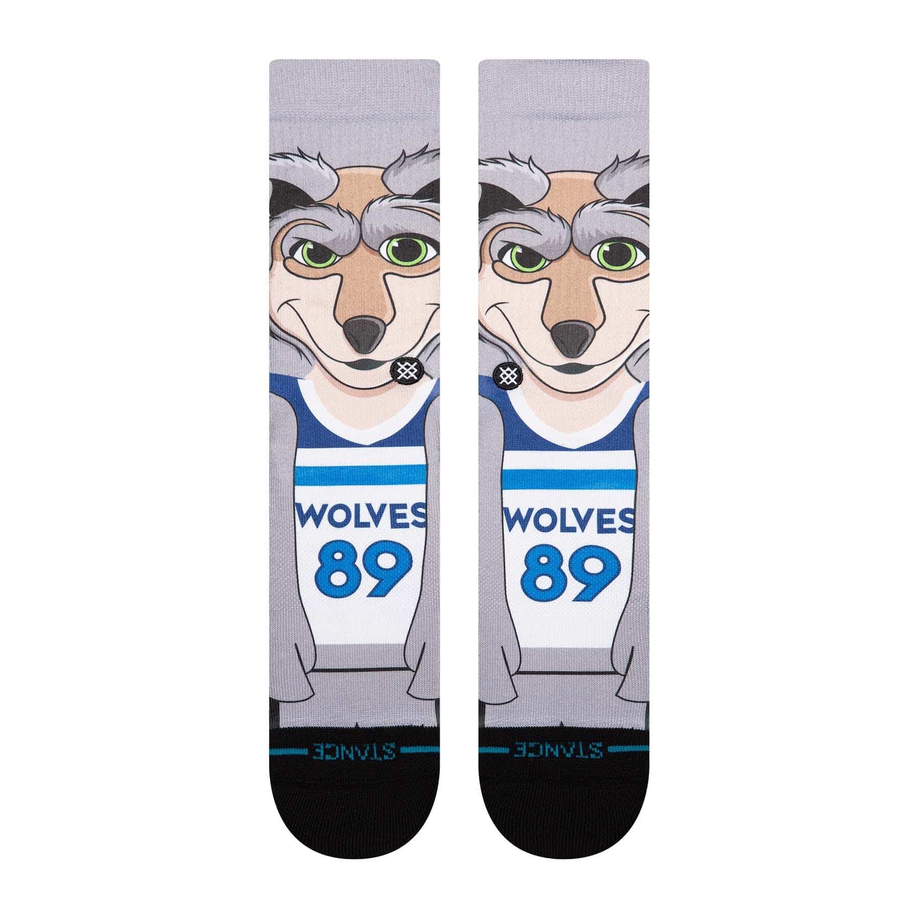Minnesota Timberwolves Mascot Stance NBA Crew Socken