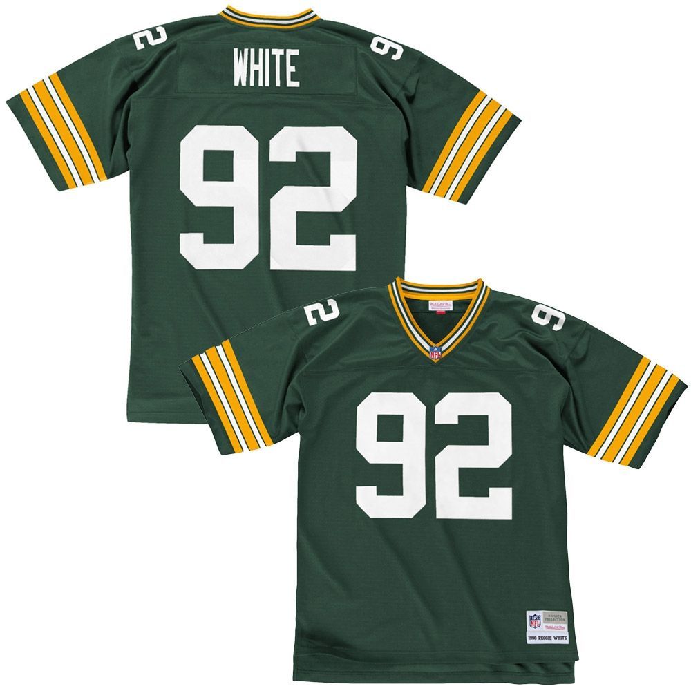 Reggie White #92 Green Bay Packers 1996 Legacy Throwback NFL Trikot Grün