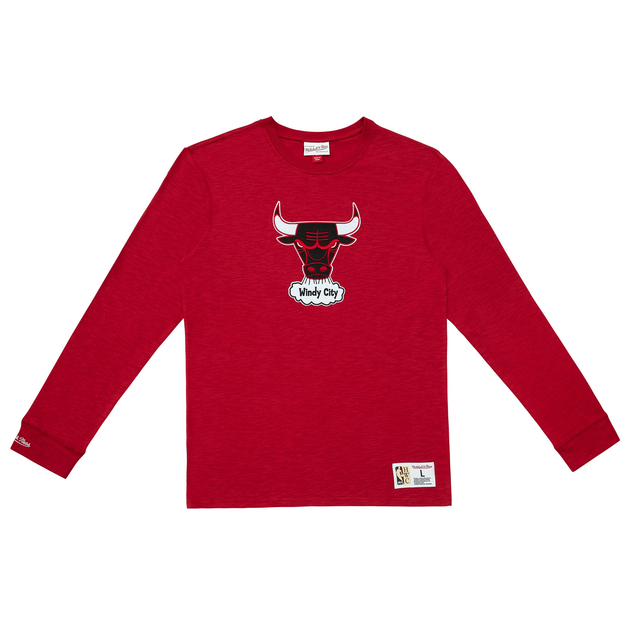 Chicago Bulls Mitchell & Ness Legendary Slub NBA Longsleeve Shirt Rot