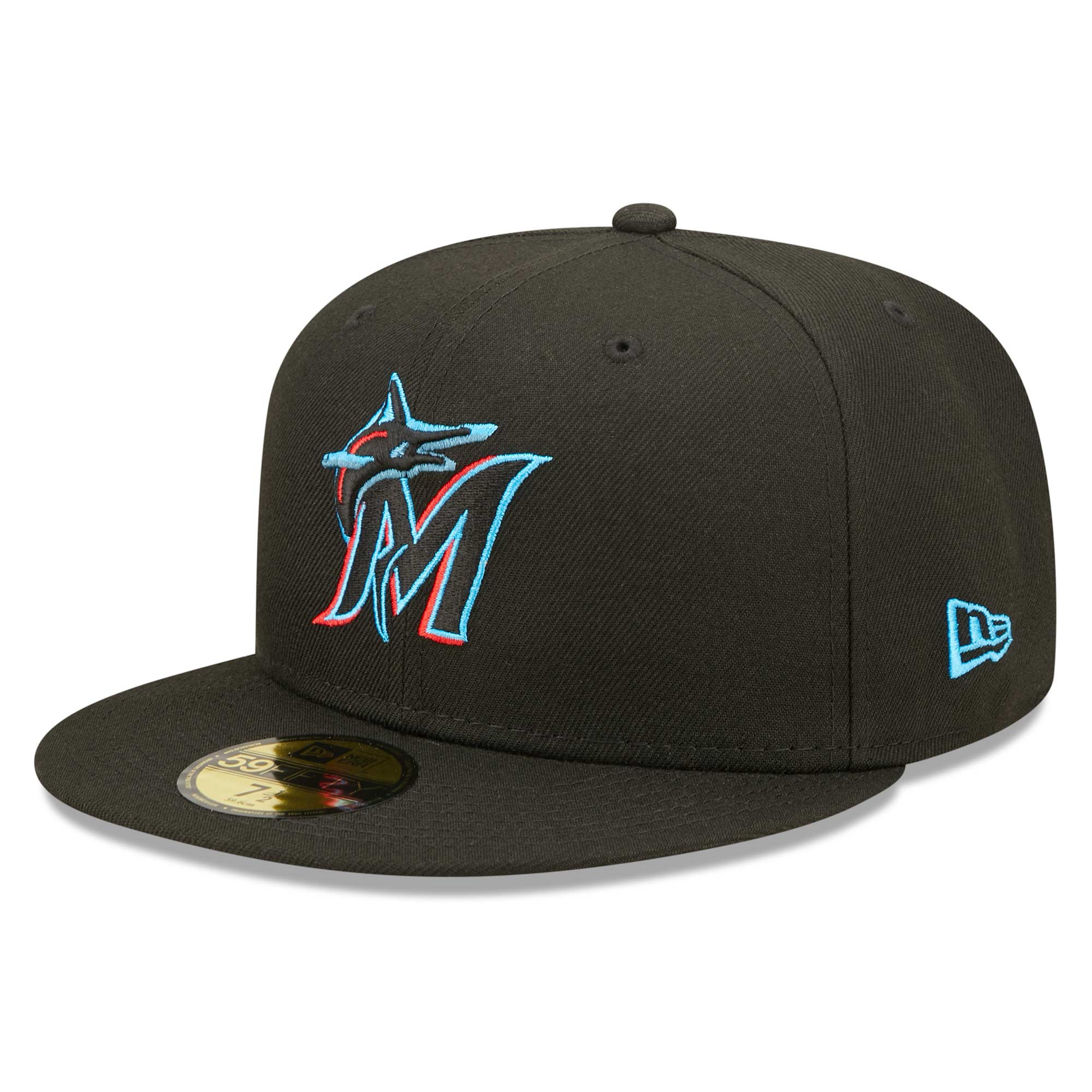 Miami Marlins Authentic 59FIFTY Fitted MLB Cap Game Black