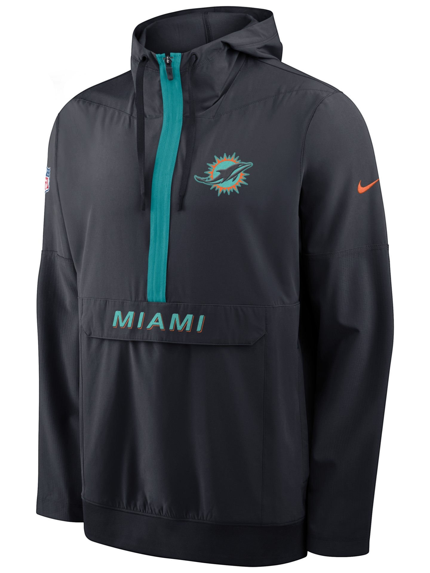 Miami Dolphins 2026 NFL Rivalries Sideline Half-Zip Anorak Jacket Navy