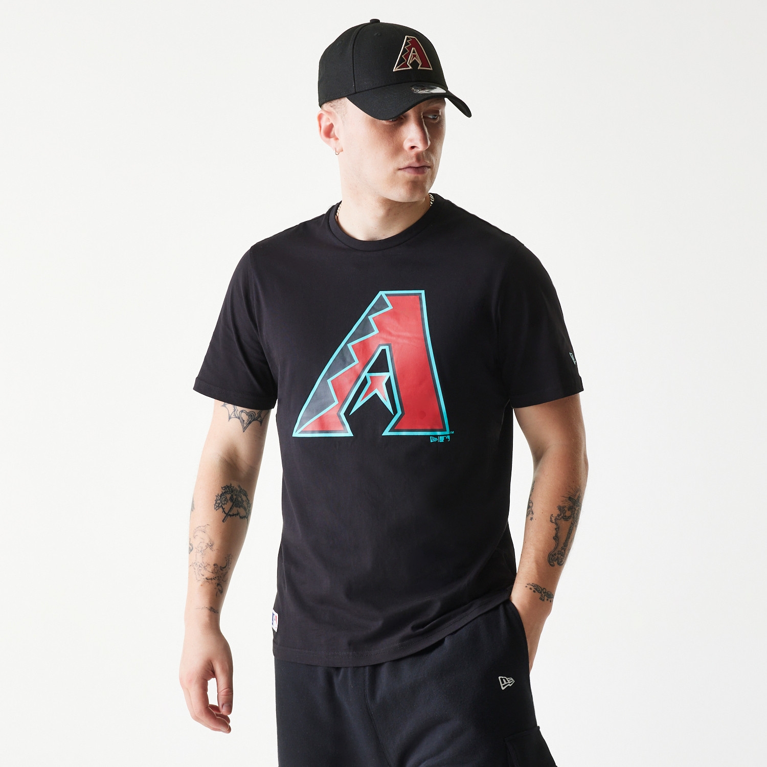 Arizona Diamondbacks Team Logo New Era MLB T-Shirt Schwarz