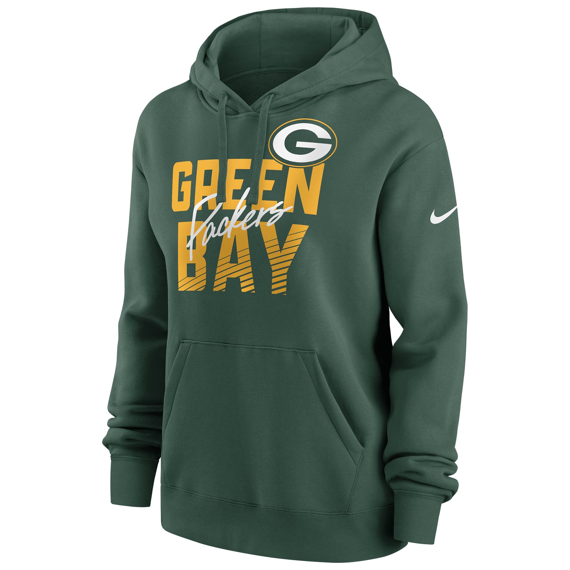 Green Bay Packers Wordmark Nike Club NFL Hoodie Grün (DAMEN)