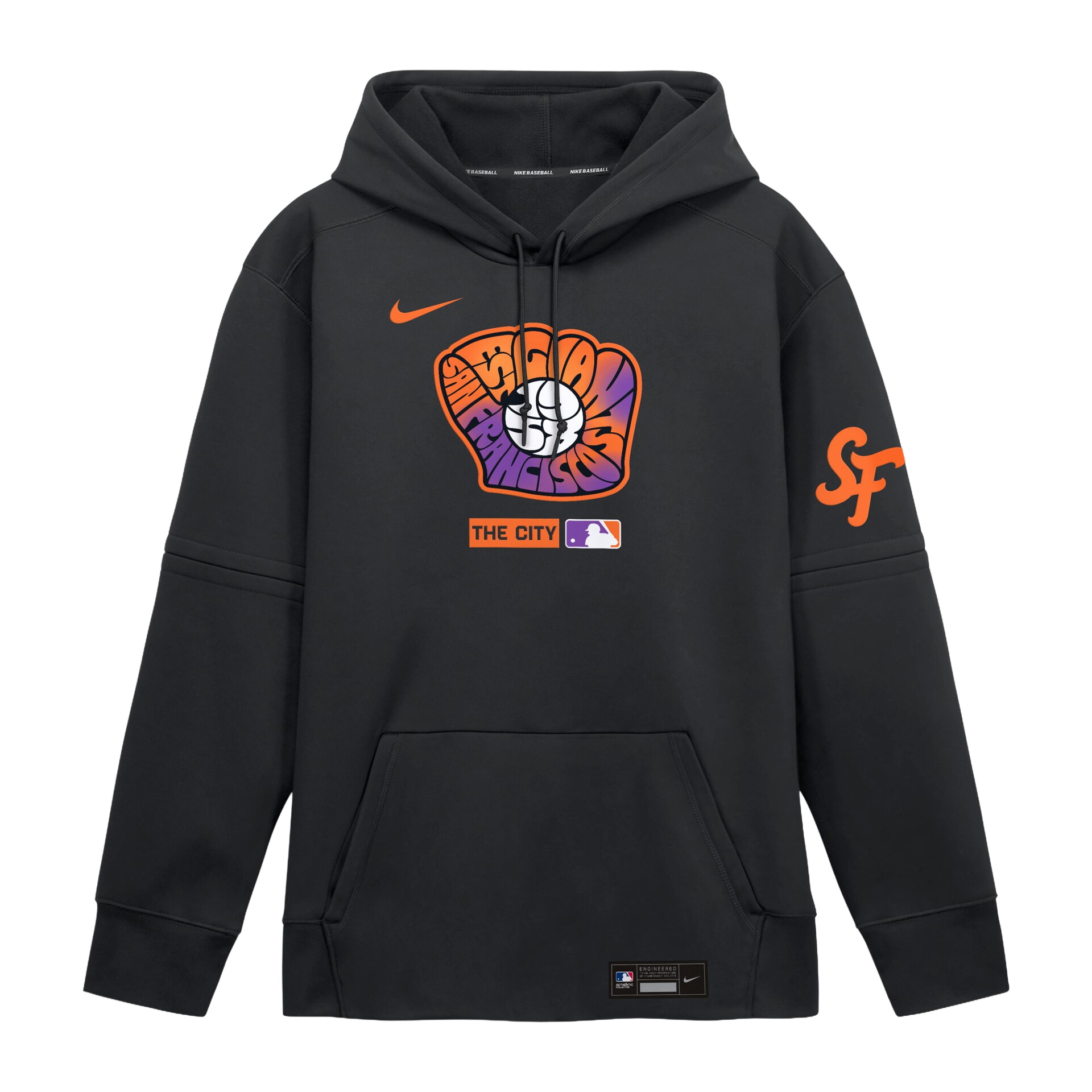 San Francisco Giants City Connect 2026 MLB Authentic Therma Hoodie Schwarz