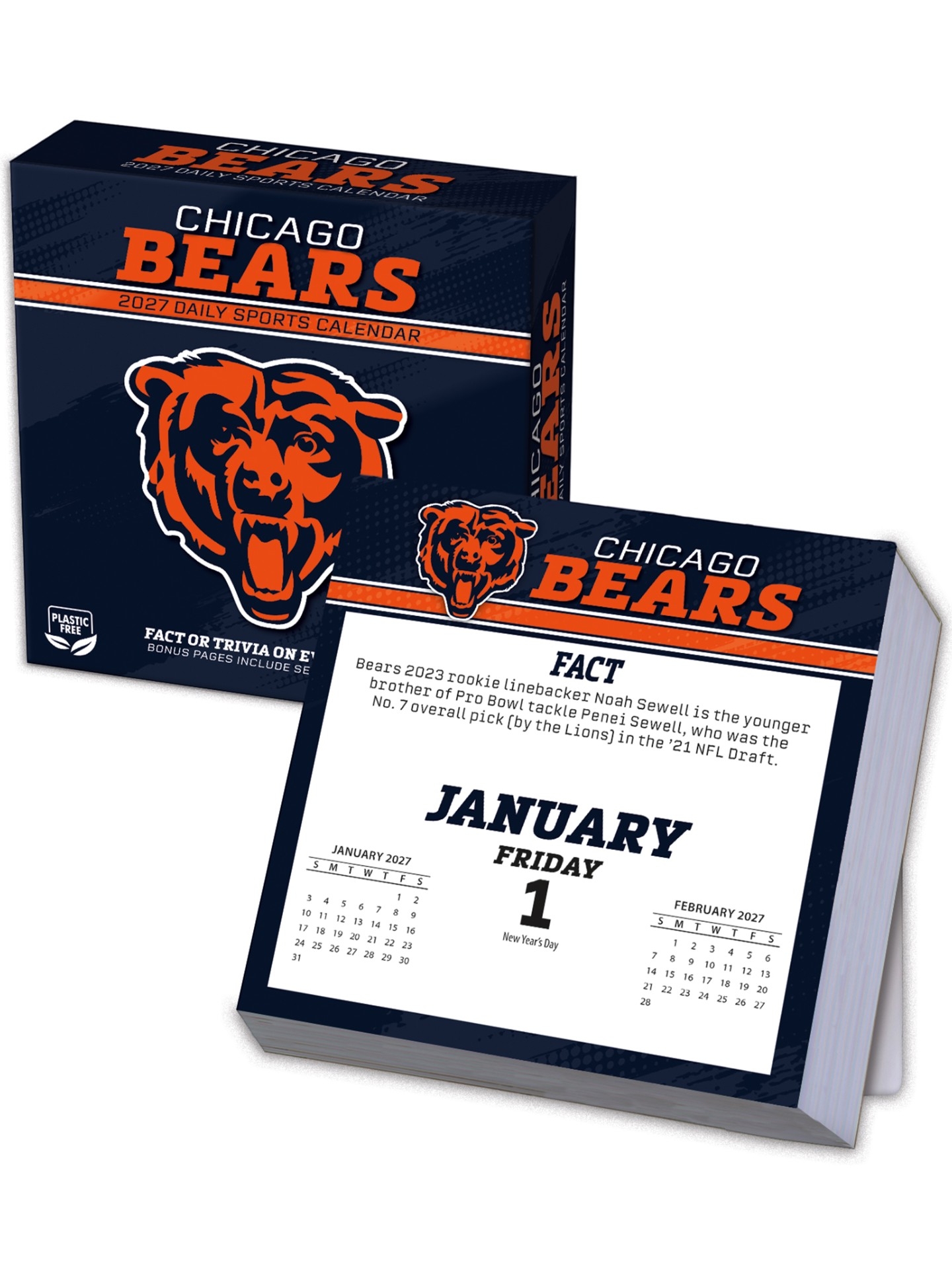 Chicago Bears 2027 NFL Tischkalender