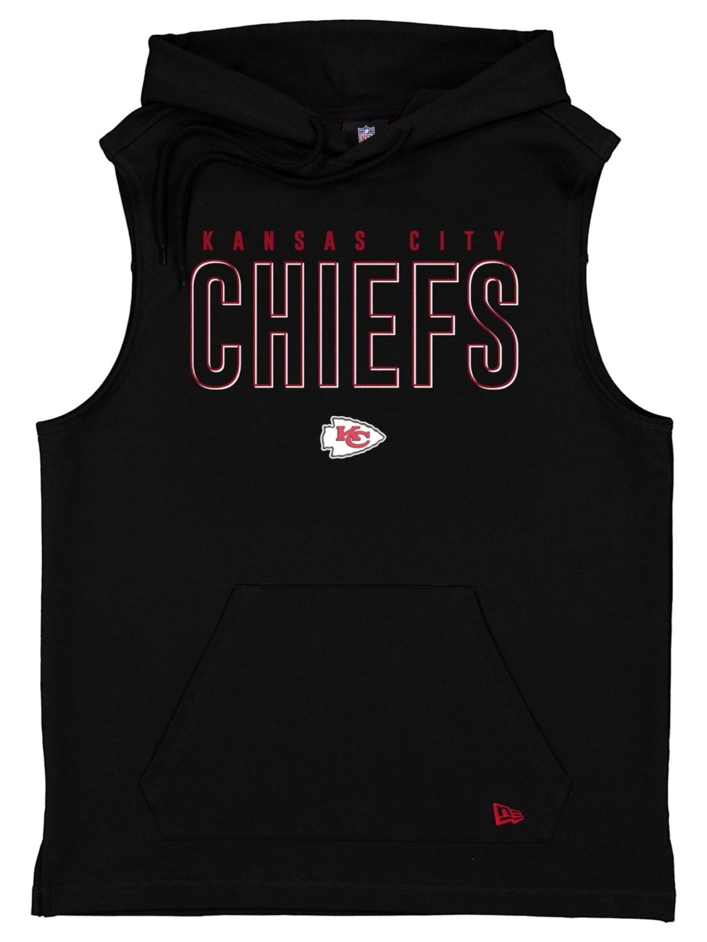 Kansas City Chiefs 2026 NFL Sideline Sleeveless Hoodie Schwarz