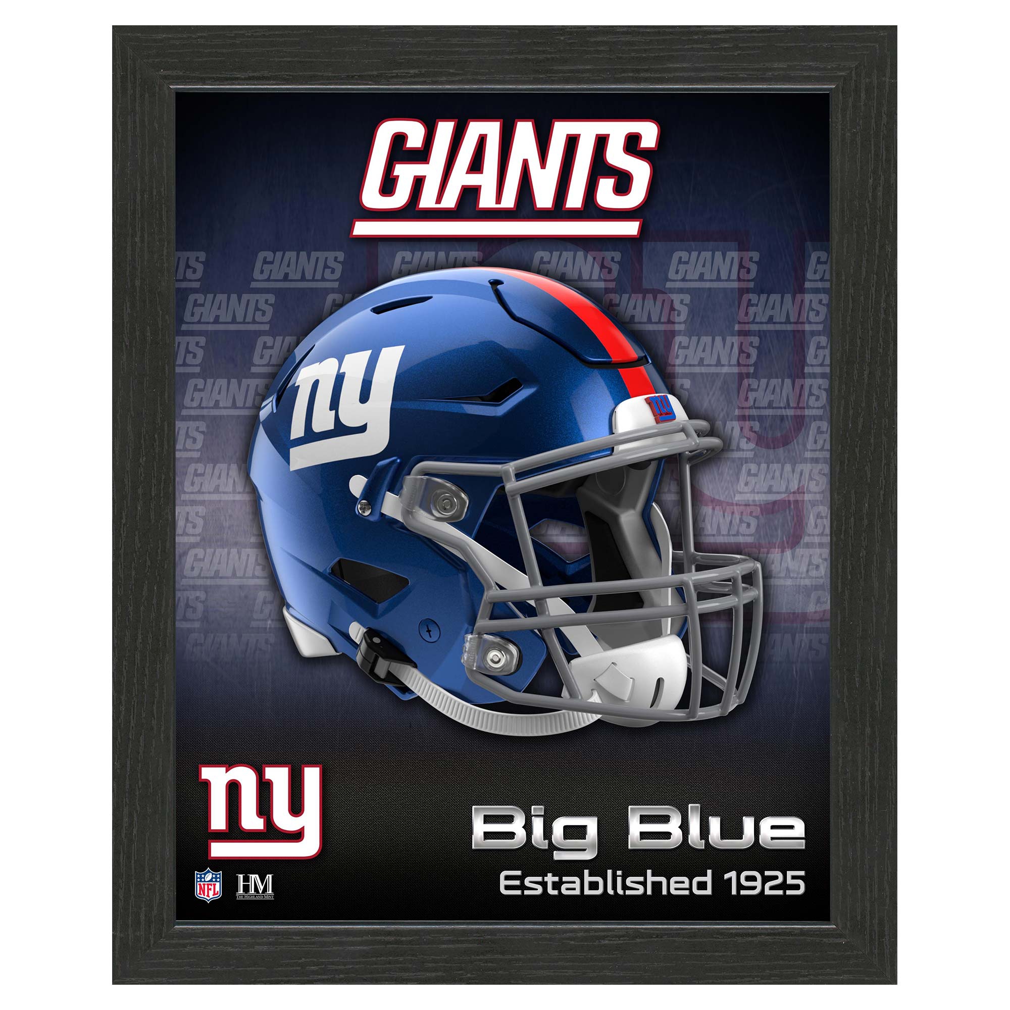 New York Giants NFL Team Helmet Gerahmtes Bild