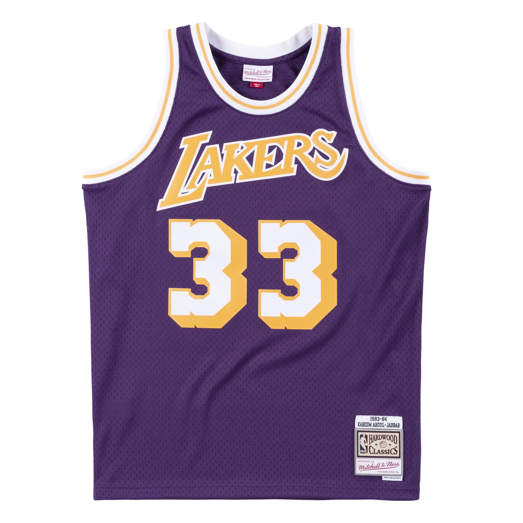 Kareem Abdul-Jabbar #33 Los Angeles Lakers 1983-84 Swingman NBA Trikot Lila